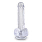 King Cock Clear 6 Inch Cock with Balls Realistic Suction Cup Dildo