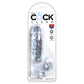 King Cock Clear 6 Inch Cock with Balls Realistic Suction Cup Dildo - Package