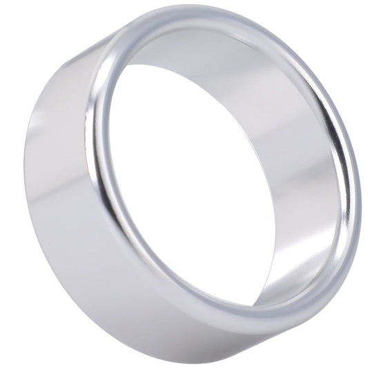 Rock Solid Brushed Alloy Metal Cock Ring - Large