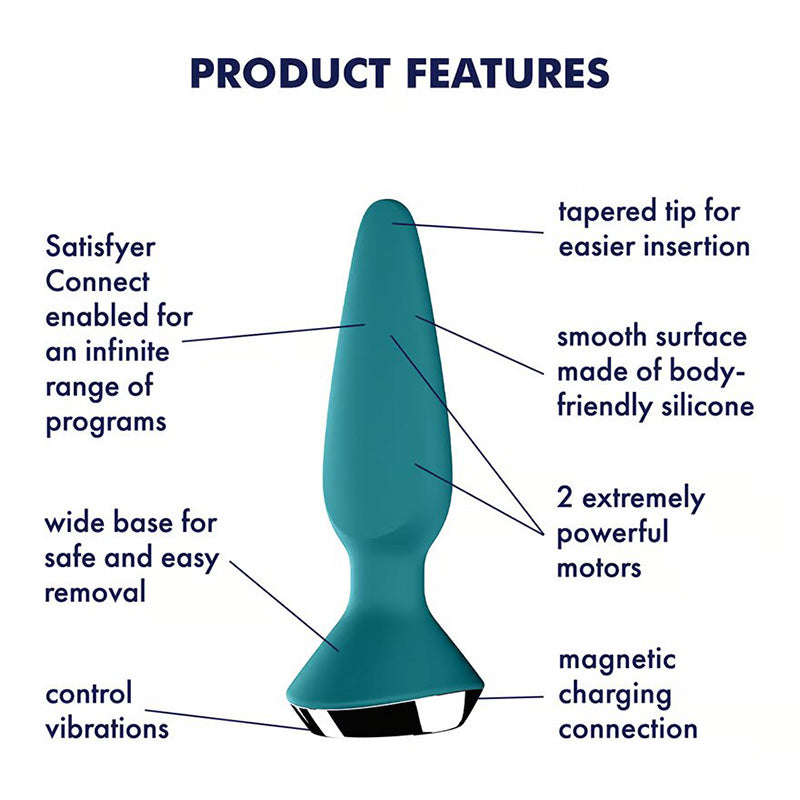 Satisfyer Plug-ilicious 1 Bluetooth Butt Plug Green SW10139.1 Features