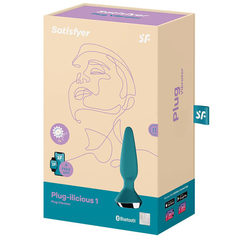 Satisfyer Plug-ilicious 1 Bluetooth Butt Plug Green SW10139.1 Package Front