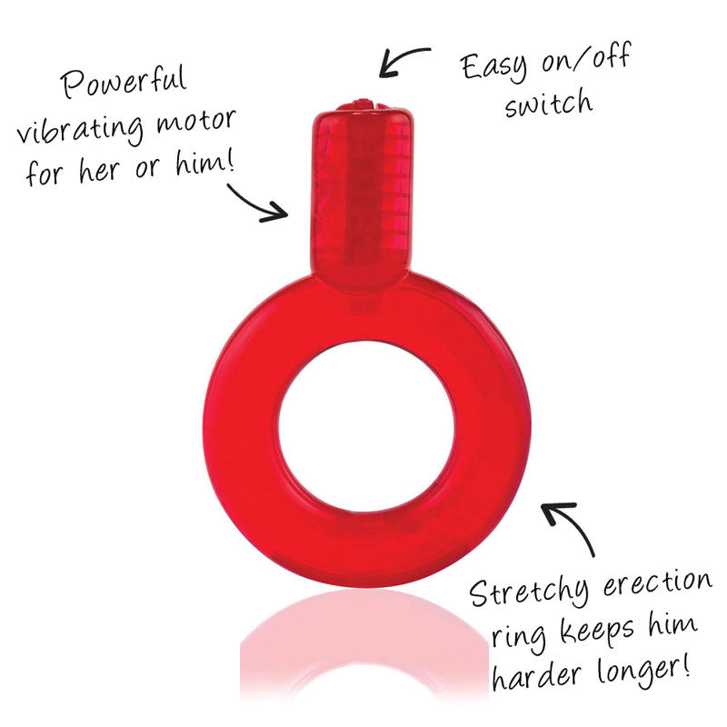 Screaming O GO-R-110 GO Vibe Ring - Red Features