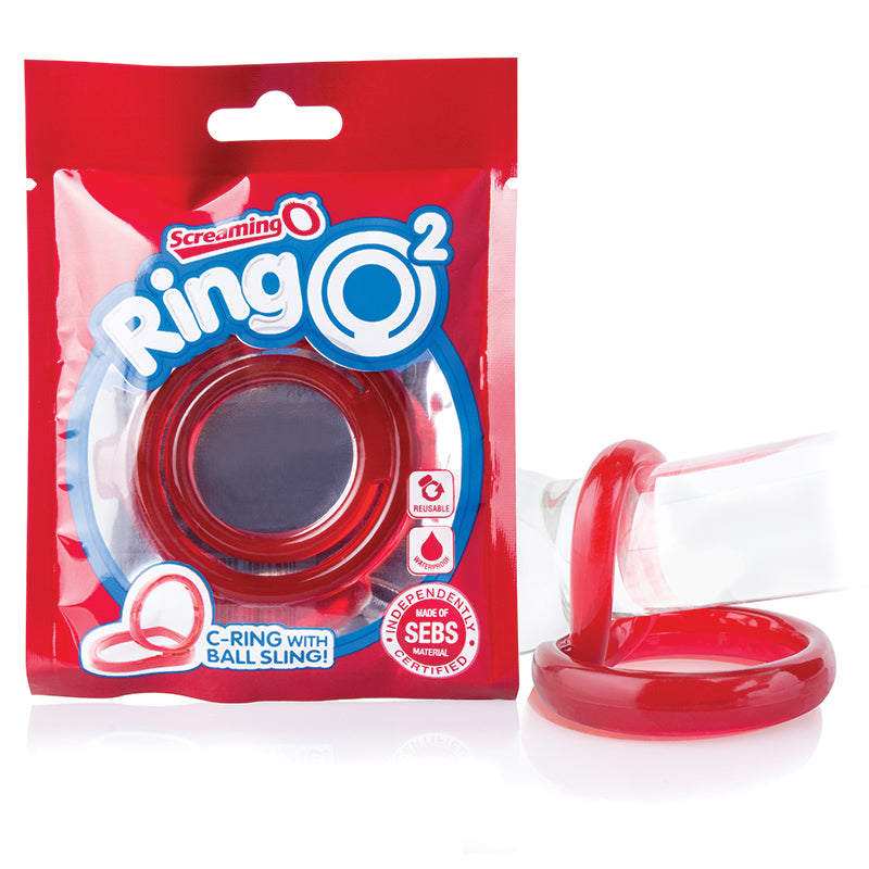 Screaming O RNG2-R-101 Ring O 2 Double Cock Ring Red Package