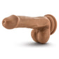 Silicone Willy's Brown 6 Inch Realistic Dildo with Balls and Harness-Compatible Suction Cup Base - Mocha