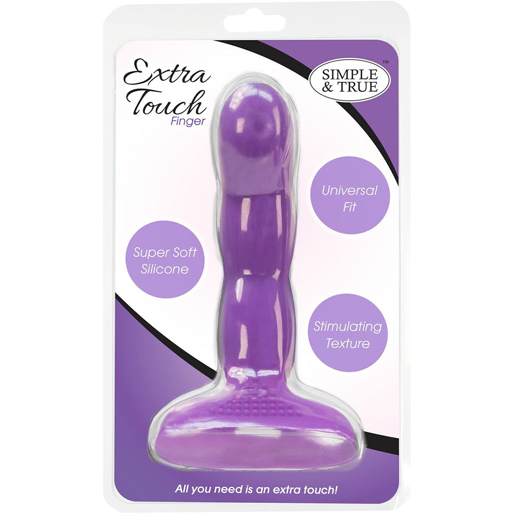 Simple and True Extra Touch Hand Wearable Finger Dong - Purple - Package