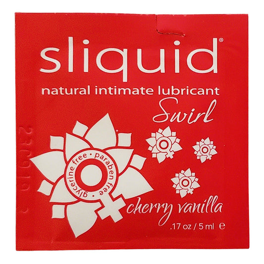 Sliquid Swirl Flavoured Lubricant - Cherry Vanilla 5 ml Sample Foil Pack