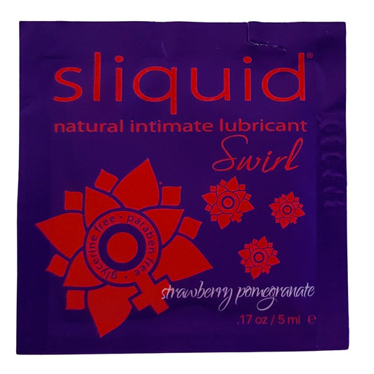 Sliquid Swirl Flavoured Lubricant - Strawberry Pomegranate 5 ml Sample Foil Pack