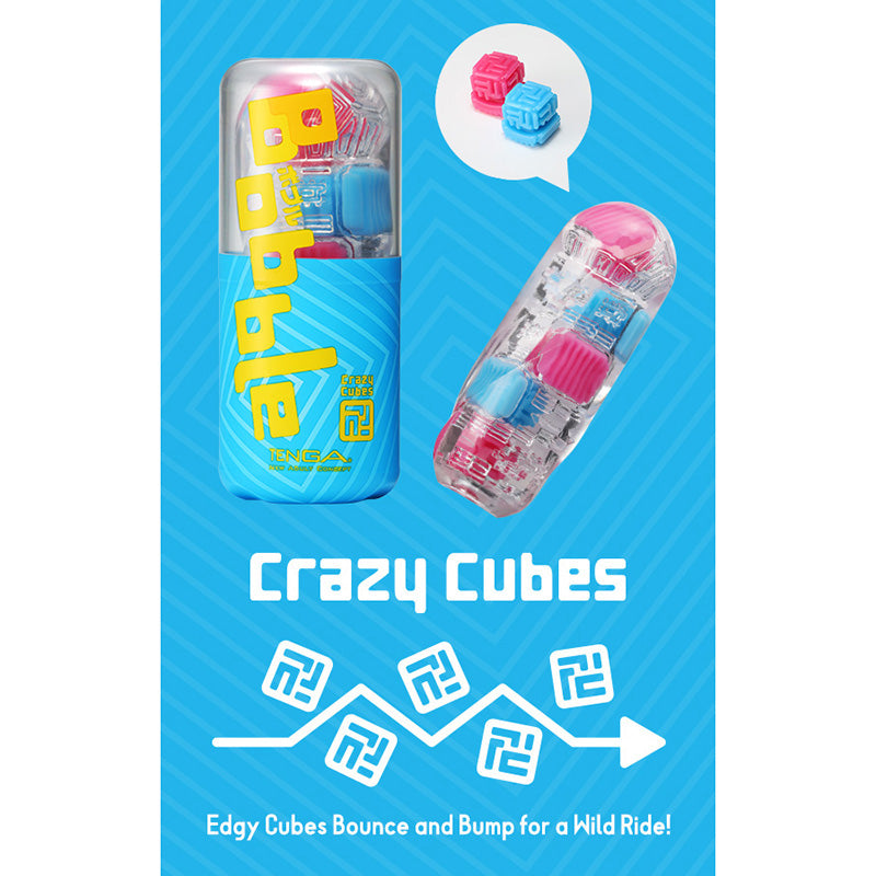 Tenga Bobble Crazy Cubes Textured Masturbator