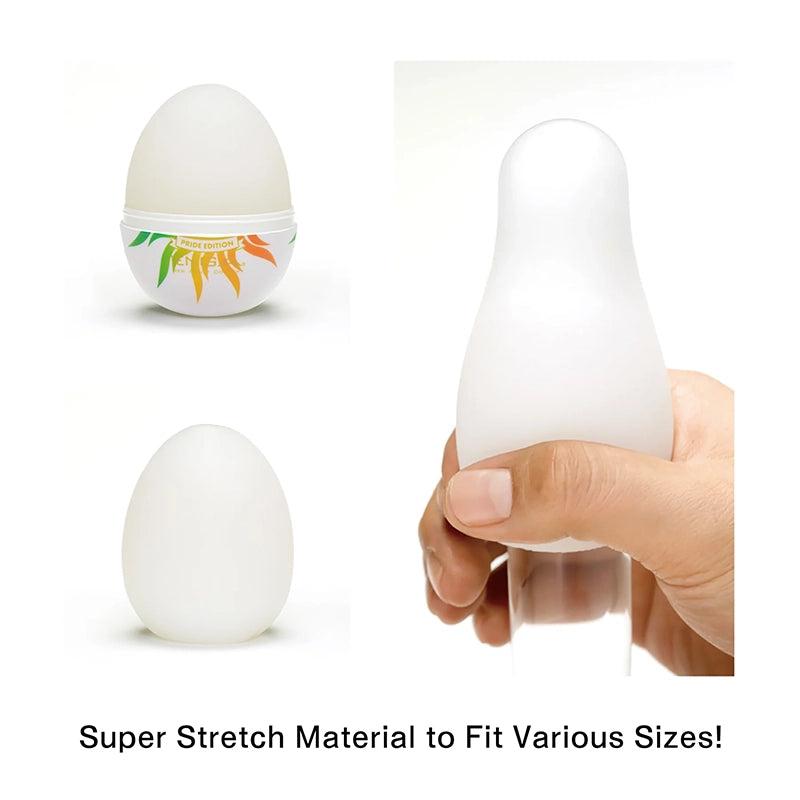 Tenga Egg Shiny Pride Edition Male Masturbator Stretched