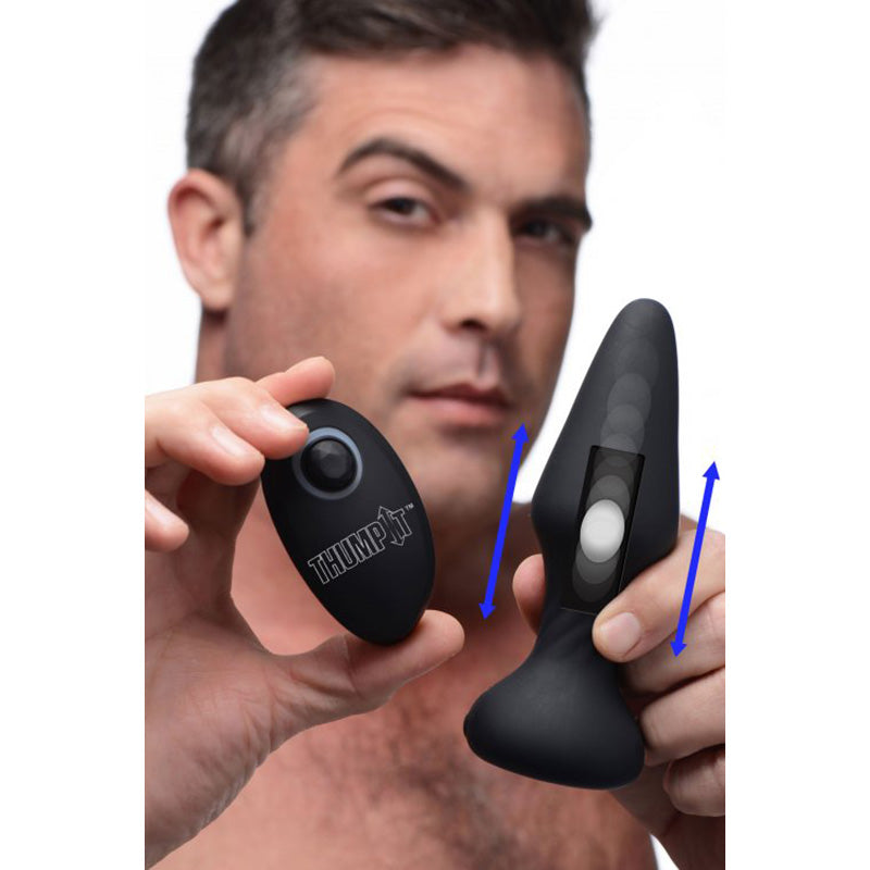XR Brands AG380 Thump It 7X Slim Thumping Silicone Anal Plug