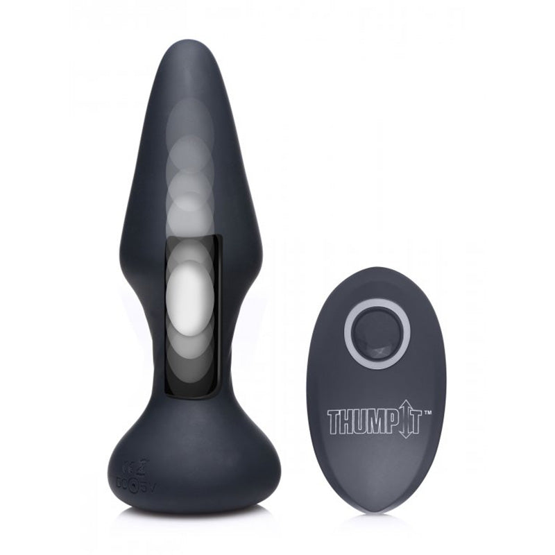 XR Brands AG380 Thump It 7X Slim Thumping Silicone Anal Plug