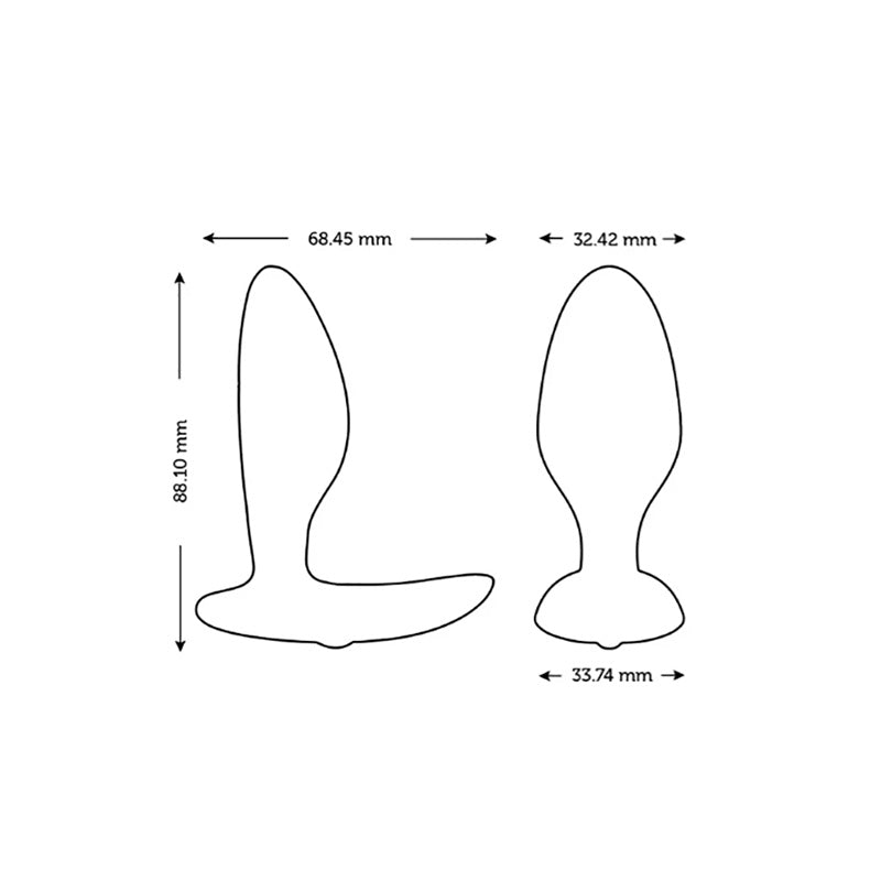 We-Vibe Ditto Interactive Butt Plug Blue Measurements
