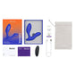 We-Vibe Vector+ Vibrating Bluetooth Prostate Massager Royal Blue Package Contents
