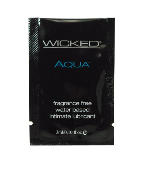 Wicked Aqua Water-Based Lubricant Foil Pack 3 ml 0.1 oz