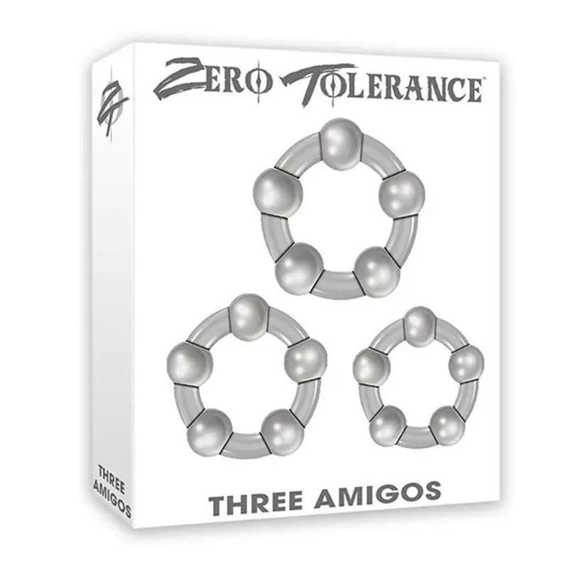 Zero Tolerance Three Amigos Cock Ring Set ZE-CR-3312-2 Package