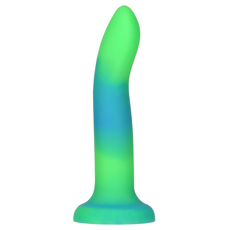 BMS 89614 Rave by Addiction Glow In The Dark Dildo - Blue Green