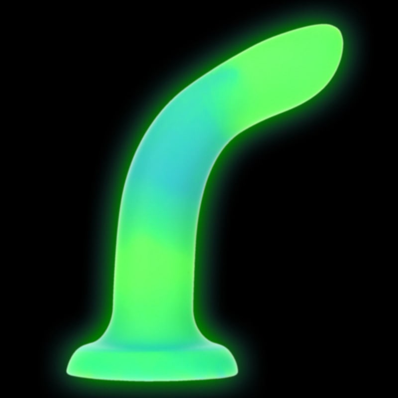 BMS 89614 Rave by Addiction Glow In The Dark Dildo - Blue Green