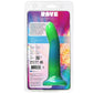BMS 89614 Rave by Addiction Glow In The Dark Dildo - Blue Green Package Back